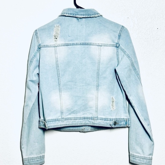 BBJ Boom Boom Jeans basic denim jacket light wash size small NWT - Picture 4 of 9